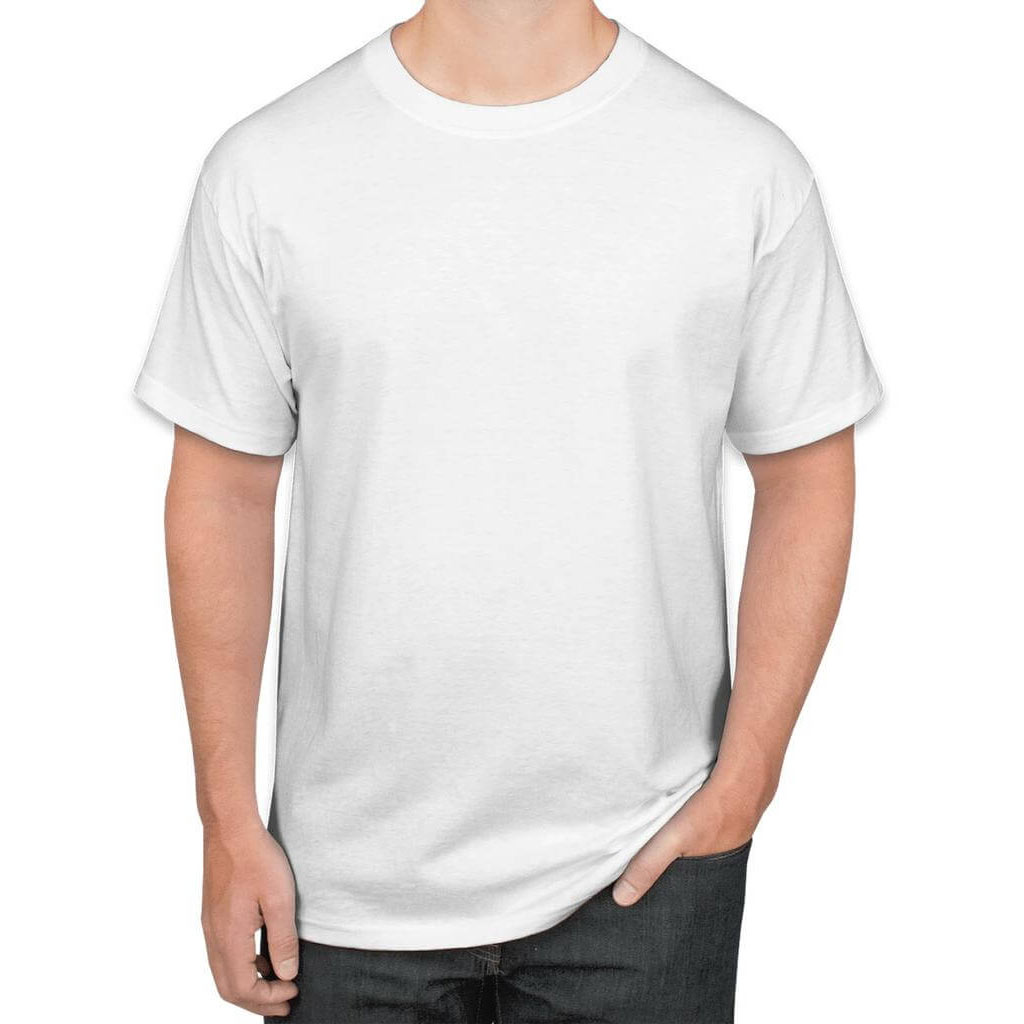 White round neck t hot sale shirt